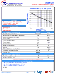 Datasheet V626ME14 manufacturer Z-Communications