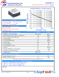 Datasheet V805ME14 manufacturer Z-Communications