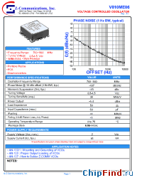 Datasheet V810ME06 manufacturer Z-Communications