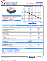 Datasheet V844ME03 manufacturer Z-Communications