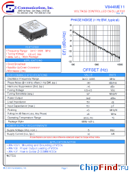 Datasheet V844ME11 manufacturer Z-Communications