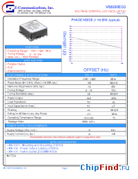 Datasheet V846ME01 manufacturer Z-Communications