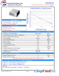 Datasheet V940ME05 manufacturer Z-Communications