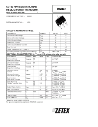 Datasheet BSR42 manufacturer Zetex