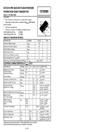 Datasheet FZT689 manufacturer Zetex