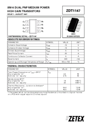 Datasheet ZDT1147 manufacturer Zetex