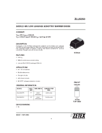 Datasheet ZLLS350TC manufacturer Zetex