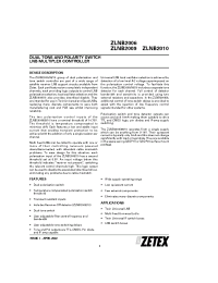 Datasheet ZLNB2006 manufacturer Zetex
