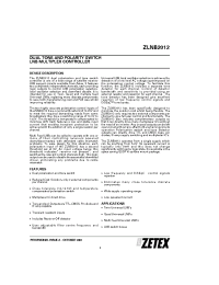 Datasheet ZLNB2012 manufacturer Zetex