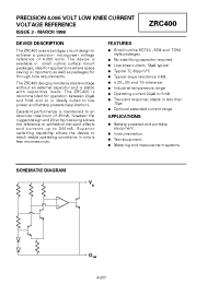 Datasheet ZRC400R01 manufacturer Zetex