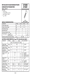 Datasheet ZTX601 manufacturer Zetex