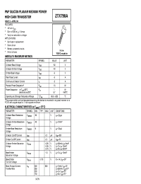 Datasheet ZTX790A manufacturer Zetex