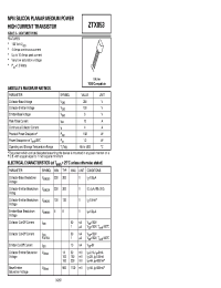 Datasheet ZTX853 manufacturer Zetex