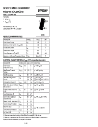 Datasheet ZVP3306F производства Zetex