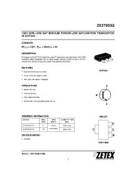 Datasheet ZX5T853GTA manufacturer Zetex