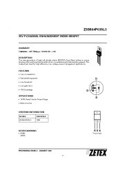 Datasheet ZXM64P035 manufacturer Zetex