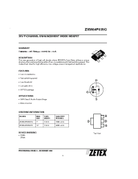 Datasheet ZXM64P035G manufacturer Zetex