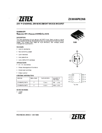 Datasheet ZXM66P02N8 manufacturer Zetex