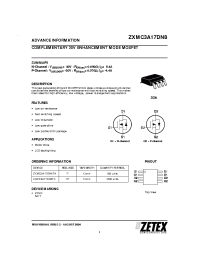 Datasheet ZXMC3A17DN8 manufacturer Zetex