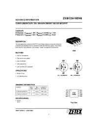 Datasheet ZXMC3A18DN8TC manufacturer Zetex