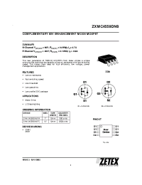 Datasheet ZXMC4559DN8TA manufacturer Zetex