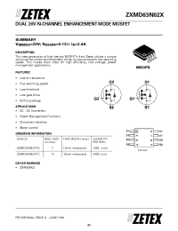 Datasheet ZXMD63N02 manufacturer Zetex