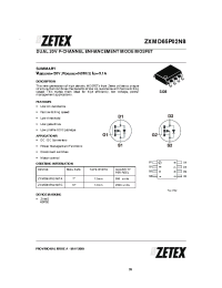 Datasheet ZXMD65P02N8 manufacturer Zetex