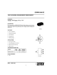 Datasheet ZXMN10A07ZTA manufacturer Zetex