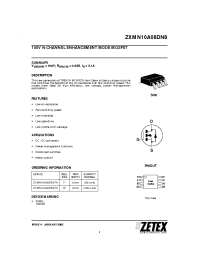 Datasheet ZXMN10A08DN8 manufacturer Zetex