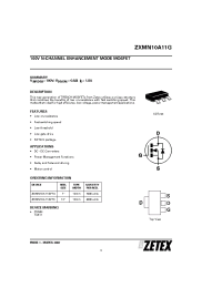 Datasheet ZXMN10A11GFTA manufacturer Zetex