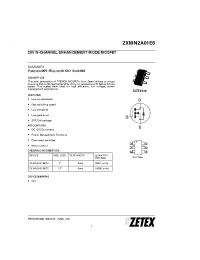 Datasheet ZXMN2A01E6 manufacturer Zetex