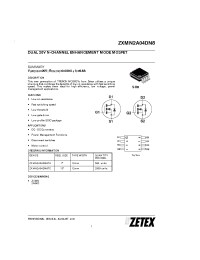 Datasheet ZXMN2A04DN8TC manufacturer Zetex