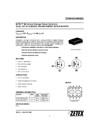 Datasheet ZXMN2AM832TC manufacturer Zetex