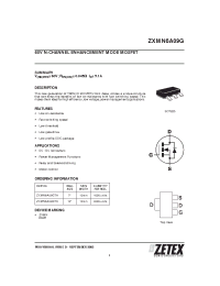 Datasheet ZXMN6A09GTC manufacturer Zetex