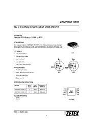 Datasheet ZXMN6A11DN8 manufacturer Zetex