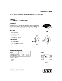 Datasheet ZXMN6A25DN8TA manufacturer Zetex