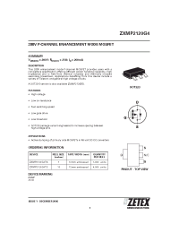Datasheet ZXMP2120G4 manufacturer Zetex