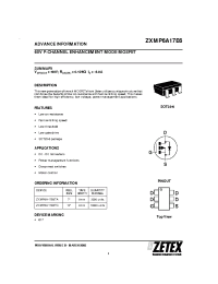 Datasheet ZXMP6A17E6TA manufacturer Zetex