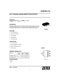 Datasheet ZXMP6A17G manufacturer Zetex