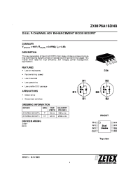 Datasheet ZXMP6A18DN8 manufacturer Zetex