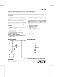 Datasheet ZXRE125CF manufacturer Zetex