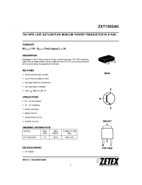 Datasheet ZXT1053AK manufacturer Zetex