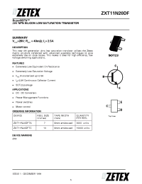 Datasheet ZXT11N20DFTC manufacturer Zetex