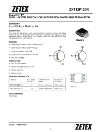 Datasheet ZXT12P12DX производства Zetex