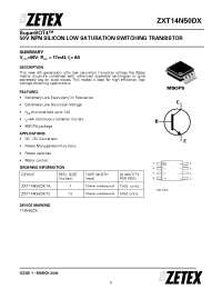 Datasheet ZXT14N50DXTA manufacturer Zetex