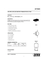Datasheet ZXT849K manufacturer Zetex