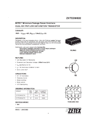 Datasheet ZXTD3M832TC manufacturer Zetex