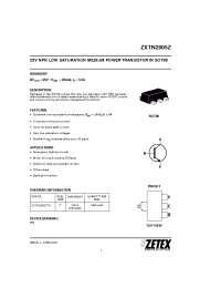 Datasheet ZXTN2005ZTA manufacturer Zetex