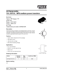 Datasheet ZXTN23015CFH производства Zetex
