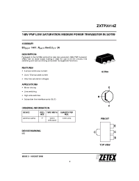 Datasheet ZXTP2014Z manufacturer Zetex